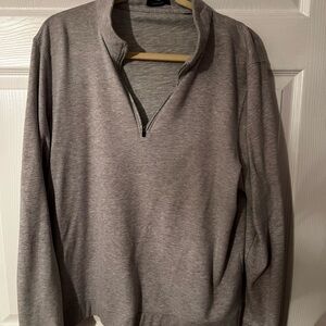 Men's Stylish Gray Zip-Up Sweater